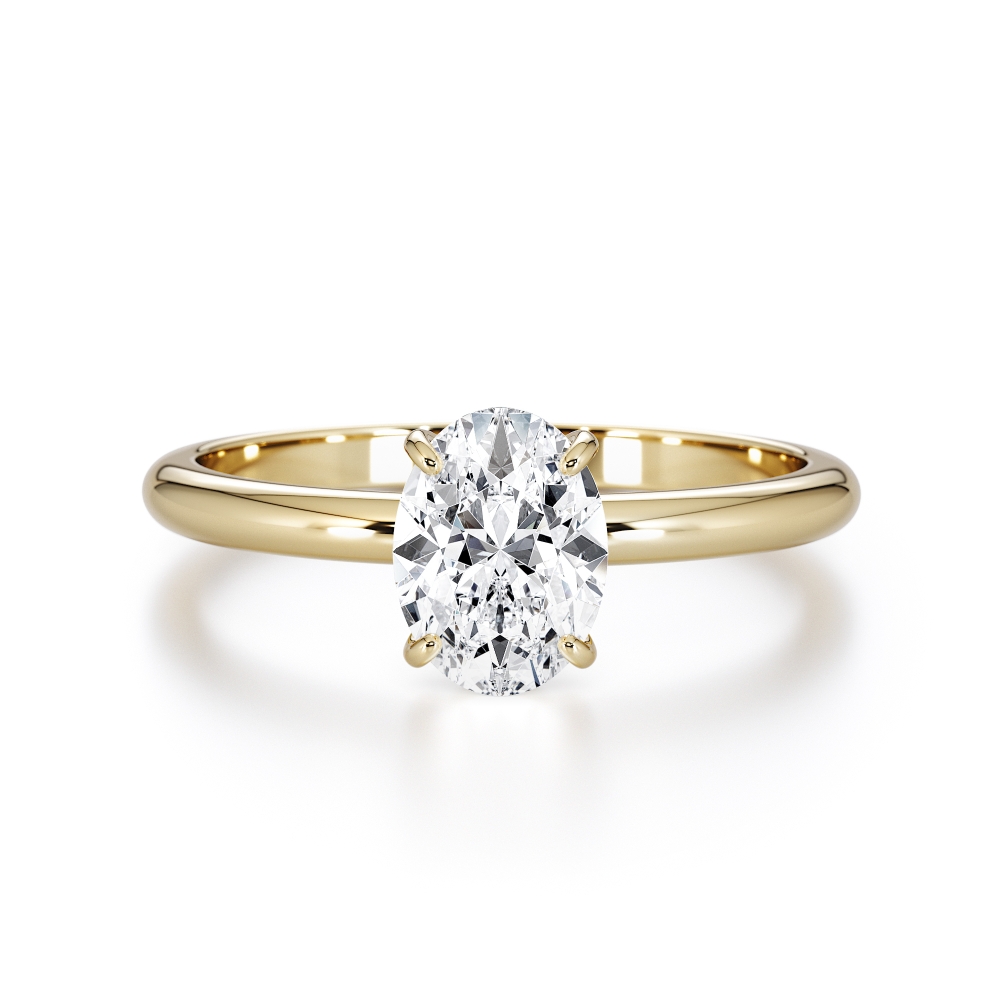 טבעת סוליטר אובל