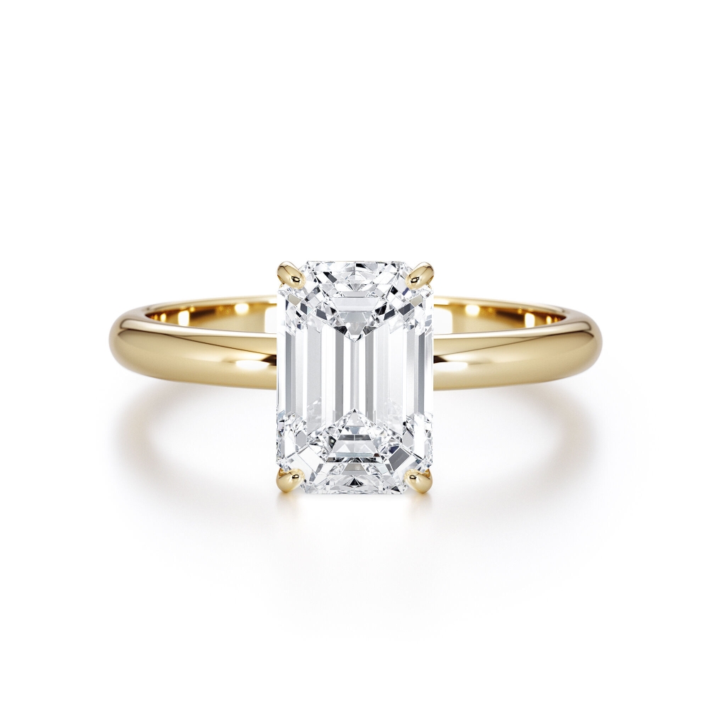 טבעת סוליטר אמרלד