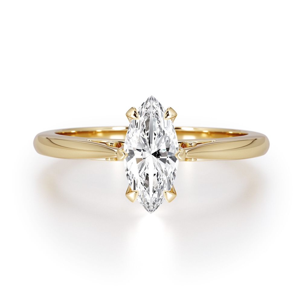 טבעת סוליטר מרקיזה 4 שיניים